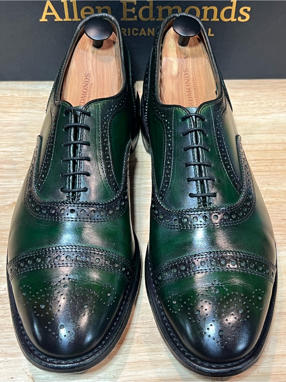 Allen Edmonds Strand RARE Brogue Cap Toe Oxfords Custom Color Sz 10.5D 🔥